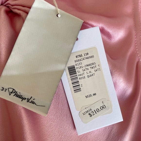 Ballet Pink Philip Lim Twist Front Blouse - Picture 4 of 5